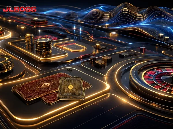 JLBOSS homepage banner showing the online gaming platform welcome screen